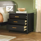 Mesa de Cabeceira Walker Edison com 3 Gavetas e Montagem Ultrassimplificada