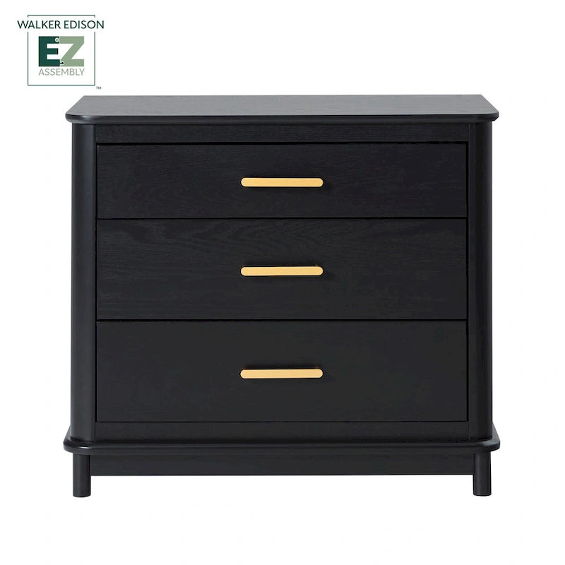 Mesa de Cabeceira Walker Edison com 3 Gavetas e Montagem Ultrassimplificada