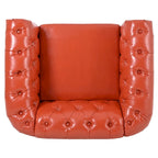 Poltrona Chesterfield em Pele Sintética PU com Botões