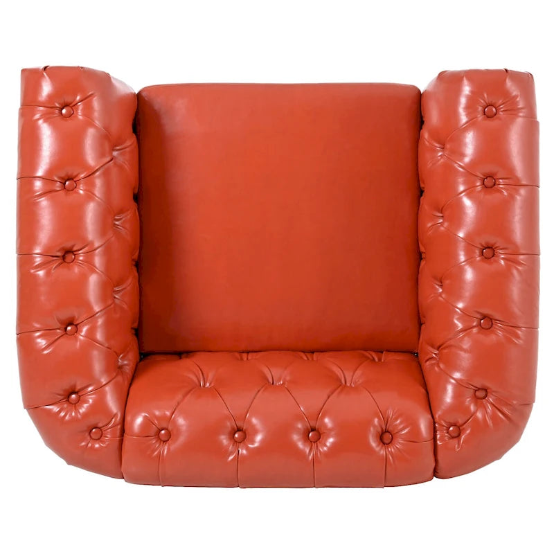 Poltrona Chesterfield em Pele Sintética PU com Botões