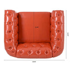 Poltrona Chesterfield em Pele Sintética PU com Botões