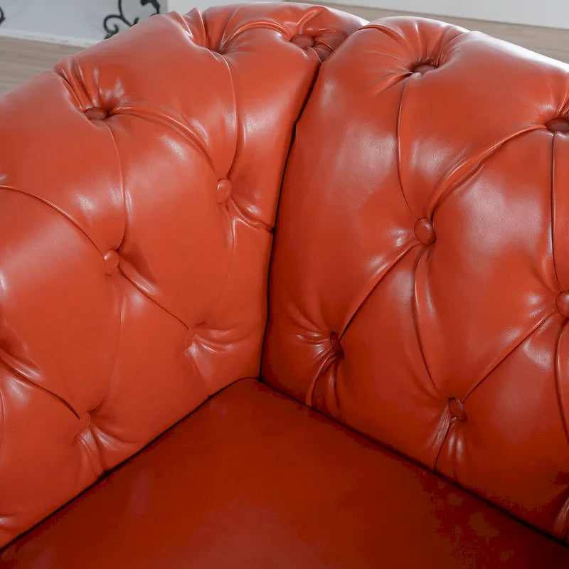 Poltrona Chesterfield em Pele Sintética PU com Botões