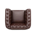 Poltrona Chesterfield em Pele Sintética PU com Botões