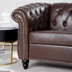 Poltrona Chesterfield em Pele Sintética PU com Botões