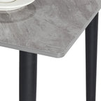 Mesa de Jantar Moderna com Estrutura Metálica Tampo em Pedra Sinterizada Mesa de Cozinha