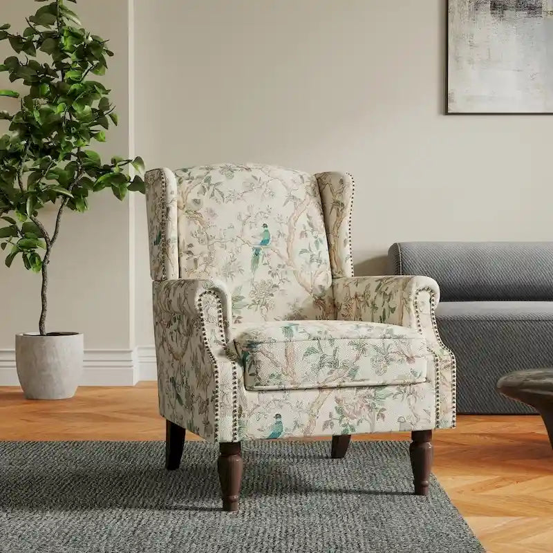 Cadeira de Sala de Estar Estofada com Padrão