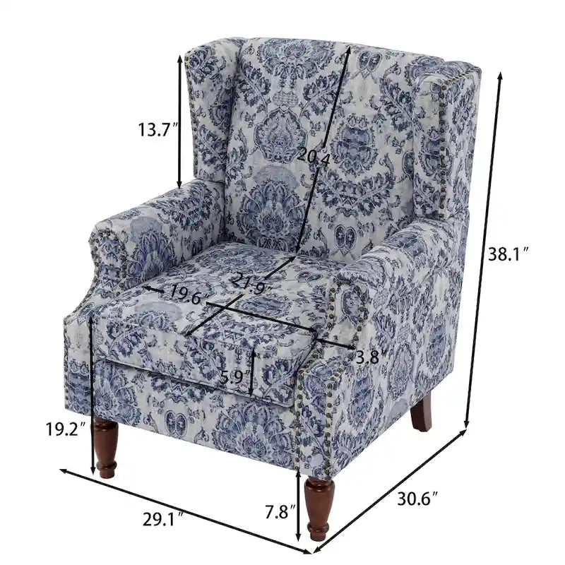 Cadeira de Sala de Estar Estofada com Padrão