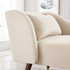 Chaise Longue Moderna com Estofos em Veludo - 29.50 x 55.90 x 28.70
