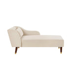 Chaise Longue Moderna com Estofos em Veludo - 29.50 x 55.90 x 28.70