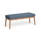 Banco Otomano Estofado de Meados do Século - 43,00 C x 15,75 L x 17,00 A