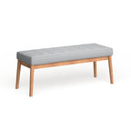 Banco Otomano Estofado de Meados do Século - 43,00 C x 15,75 L x 17,00 A