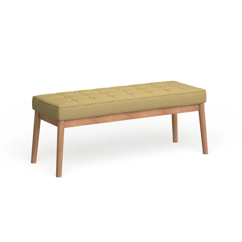 Banco Otomano Estofado de Meados do Século - 43,00 C x 15,75 L x 17,00 A