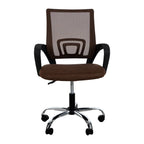 Cadeira de Escritório Ergonómica em Malha Respirável Design Ajustável com Apoio Lombar e Mobilidade Otimizada com Rodas Giratórias 360º