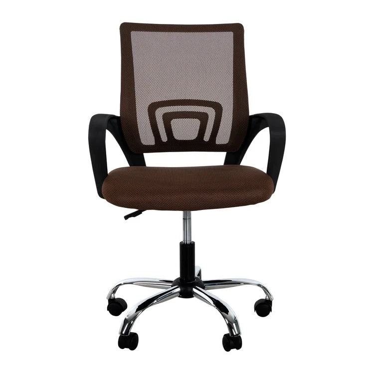 Cadeira de Escritório Ergonómica em Malha Respirável Design Ajustável com Apoio Lombar e Mobilidade Otimizada com Rodas Giratórias 360º