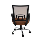 Cadeira de Escritório Ergonómica em Malha Respirável Design Ajustável com Apoio Lombar e Mobilidade Otimizada com Rodas Giratórias 360º