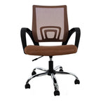 Cadeira de Escritório Ergonómica em Malha Respirável Design Ajustável com Apoio Lombar e Mobilidade Otimizada com Rodas Giratórias 360º
