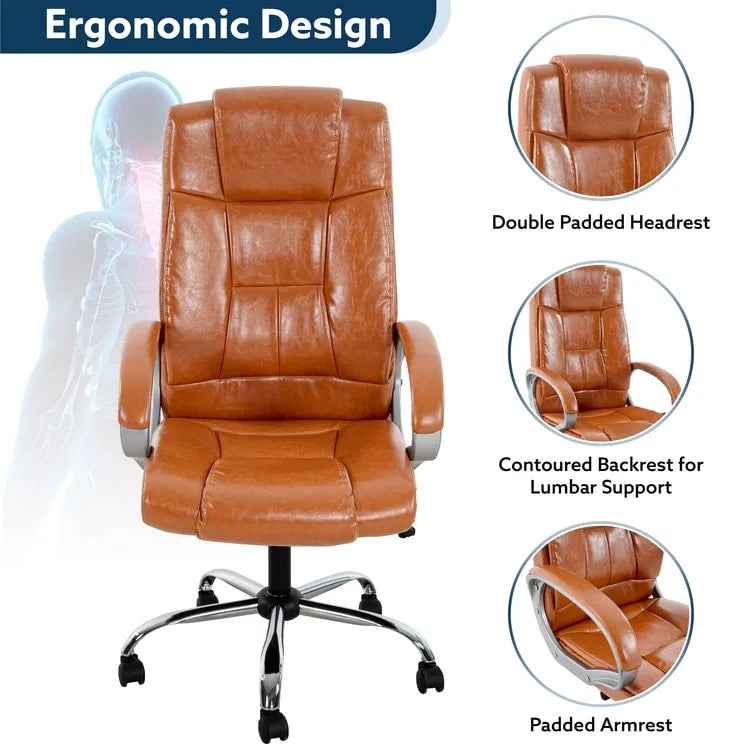 Cadeira de Escritório Ergonómica em Malha Respirável Design Ajustável com Apoio Lombar e Mobilidade Otimizada com Rodas Giratórias 360º