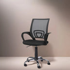 Cadeira de Escritório Ergonómica em Malha Respirável Design Ajustável com Apoio Lombar e Mobilidade Otimizada com Rodas Giratórias 360º
