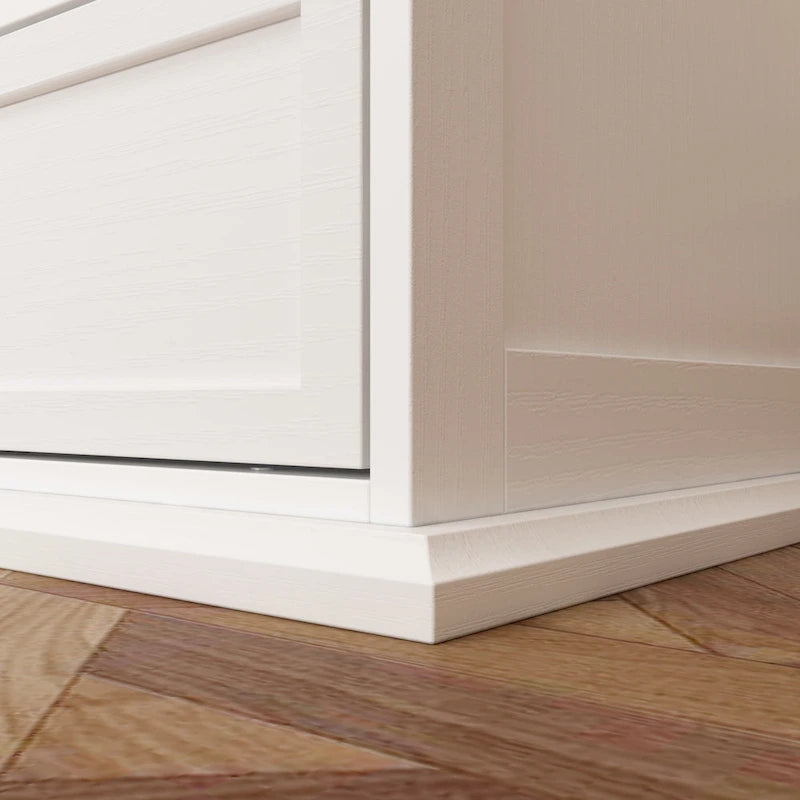 Cómoda Castanha e Branca Elegante com Amplo Espaço de Armazenamento - Mesa de Apoio