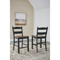 Signature Design by Ashley Valebeck Black/Brown Counter Height Barstool - 20W x 22D x 39H