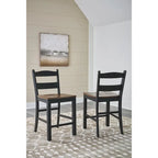 Signature Design by Ashley Valebeck Black/Brown Counter Height Barstool - 20W x 22D x 39H