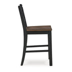 Banco Alto Preto e Castanho Bicolor Estilo Cottage