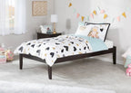 Concord Twin XL Platform Bed in Espresso