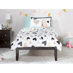 Cama de Plataforma Twin XL em Espresso com Gavetão de Arrumação Opcional
