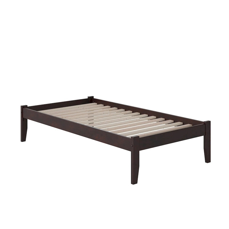 Cama de Plataforma Twin XL em Espresso com Gavetão de Arrumação Opcional