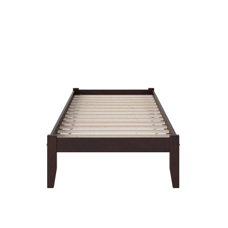 Cama de Plataforma Twin XL em Espresso com Gavetão de Arrumação Opcional