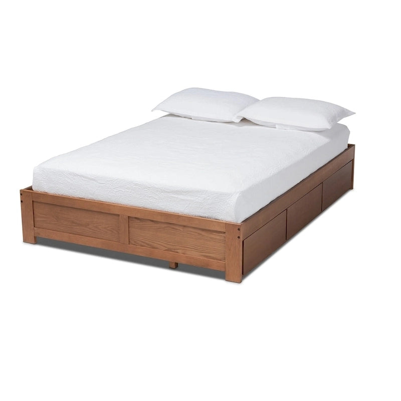 Base de Cama Plataforma com 3 Gavetas de Arrumação, Moderna e Contemporânea