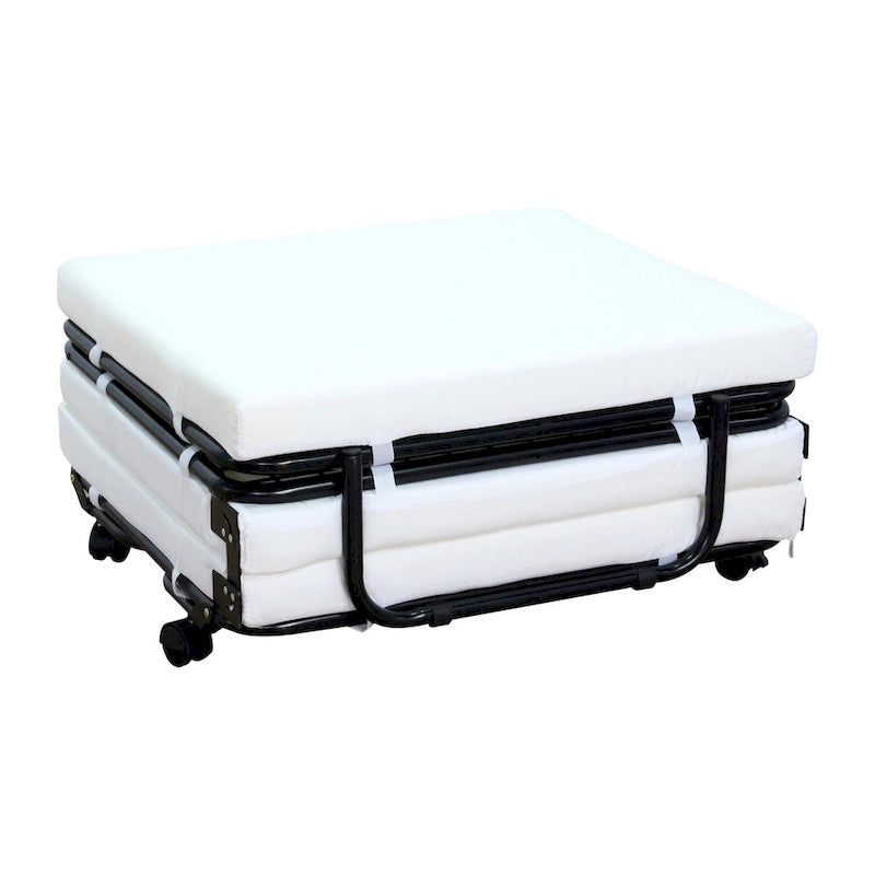 Cama Dobrável Otomana Sofá com Rodas