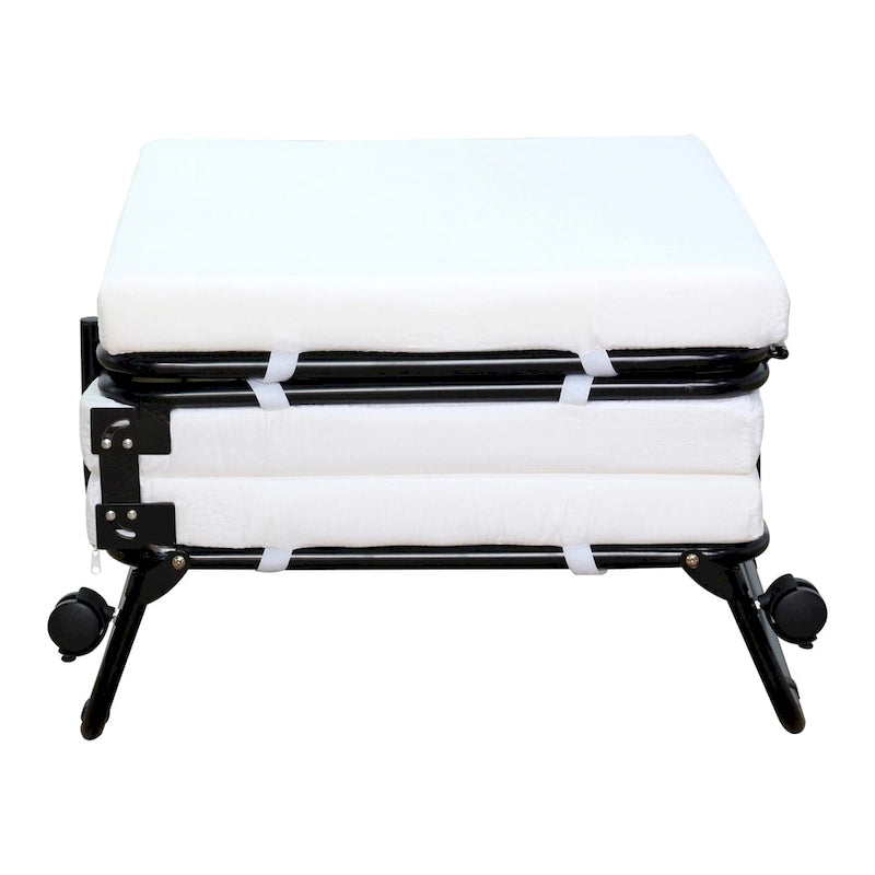 Cama Dobrável Otomana Sofá com Rodas