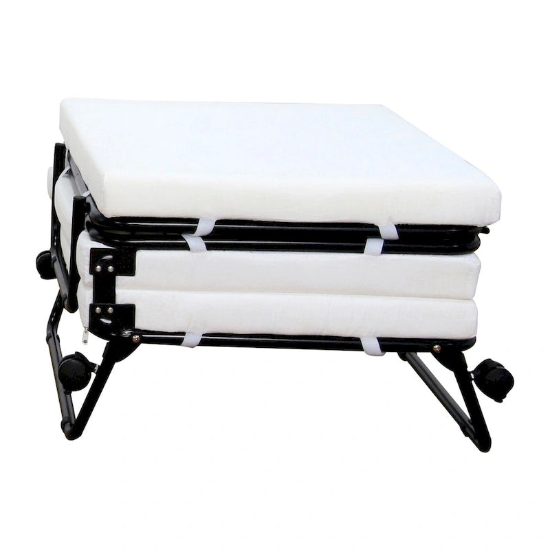 Cama Dobrável Otomana Sofá com Rodas