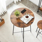 Mesa Redonda de Bistrô para Cozinha, Bar ou Uso Interior/Exterior