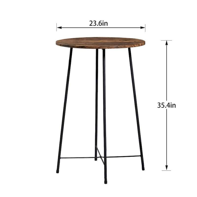 Mesa Redonda de Bistrô para Cozinha, Bar ou Uso Interior/Exterior