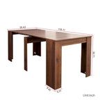 Mesa de Jantar de Consola Retangular Extensível Multifuncional para 4-8 Pessoas