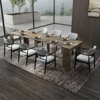Mesa de Jantar de Consola Retangular Extensível Multifuncional para 4-8 Pessoas