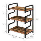 Suporte de impressora industrial de 3 camadas em metal com prateleira de arrumação para escritório doméstico