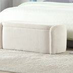 Puff de Armazenamento Estofado para Entrada